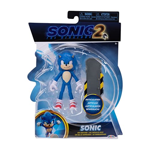 Sonic The Hedgehog Figura de acción de 4 pulgadas, colas modernas con  anillo y caja de artículos, juguete coleccionable